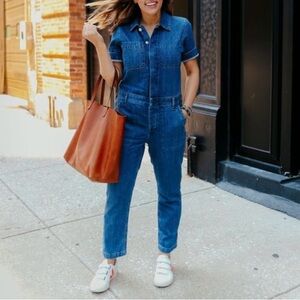 Everlane Blue Denim Jumpsuit